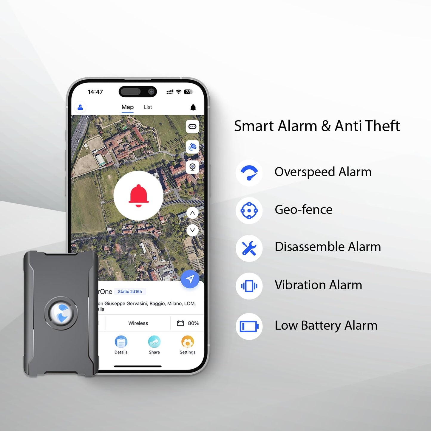 Traceur GPS pour voiture à longue durée de vie