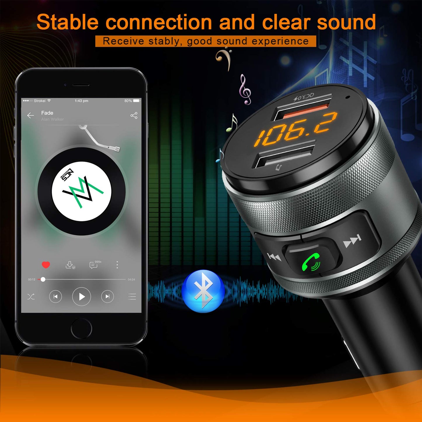 Radio FM sans fil Bluetooth