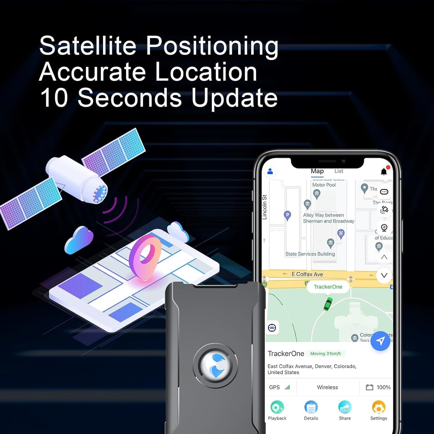 Traceur GPS pour voiture à longue durée de vie