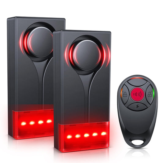 Alarme sonore et lumineuse à vibrations pour voiture avec télécommande