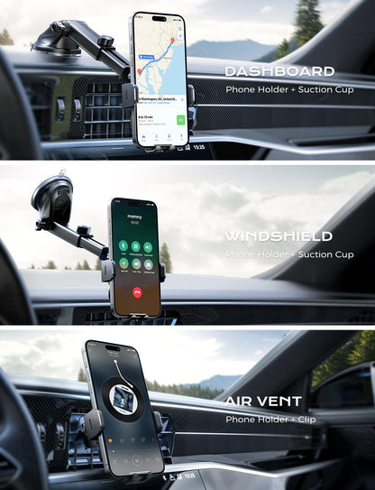 Chargeur de voiture à serrage et support de téléphone