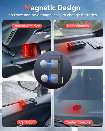Alarme sonore et lumineuse à vibrations pour voiture avec télécommande