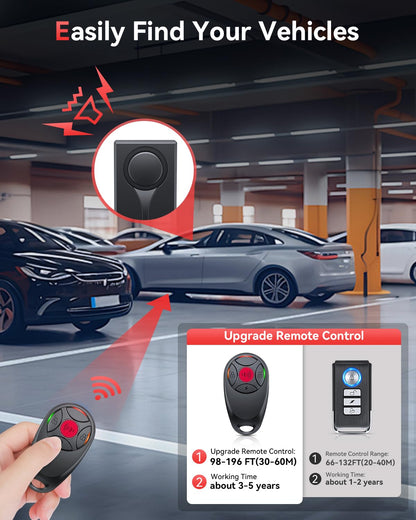 Alarme sonore et lumineuse à vibrations pour voiture avec télécommande