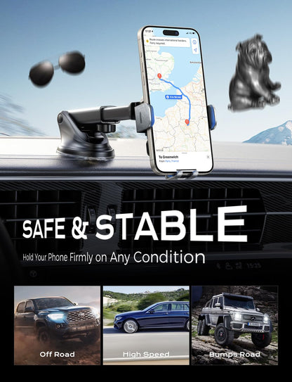 Chargeur de voiture à serrage et support de téléphone